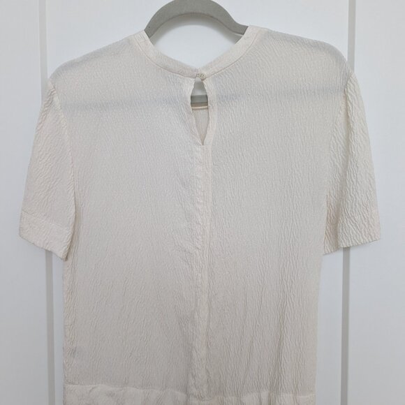 Helmut Lang short-sleeve white layered silk crepe top - size S - Picture 5 of 9